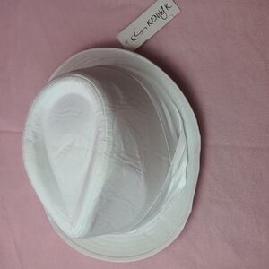 Kenny K Wedding Formal Dress Fedora Hat in White size Large